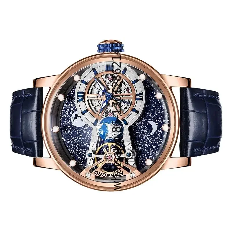 Flywheel Celestial Series Business Fashion Gentleman Luxury Fully Automatic Lightweight Men's Waterproof Steel Band Watch