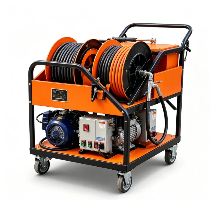 High-Pressure 200bar 85L/min Sewer Dredging Machine New Water Jet Drain Sewage Pipeline Cleaner for Washing