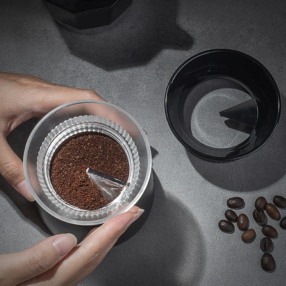 

Rotary Coffee Powder Distributor Transparent Coffee Tamper Moka Pot Powder Dosing Ring Dispenser Coffeeware Espresso Tool