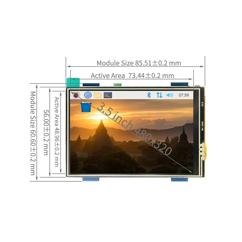 

Raspberry Pi 4,5-дюймовый 4-дюймовый 3,5-дюймовый сенсорный экран HDMI цветной экран монитор поддерживает компьютер RPI 3B /4B
