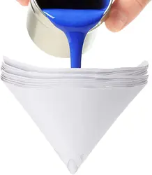 125/190 Micron Paper Strainer, Paint Filter Cone, 100 120 Mesh Cone Paint Filter for Spray Guns, Arts & Crafts, Hobby Painting