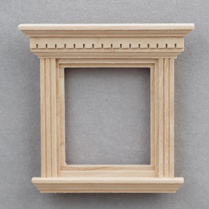 1/12 Dollhouse Window Frame Model Dollhouse Craft Windows Decorations Dolls House Miniature Furniture Accessories