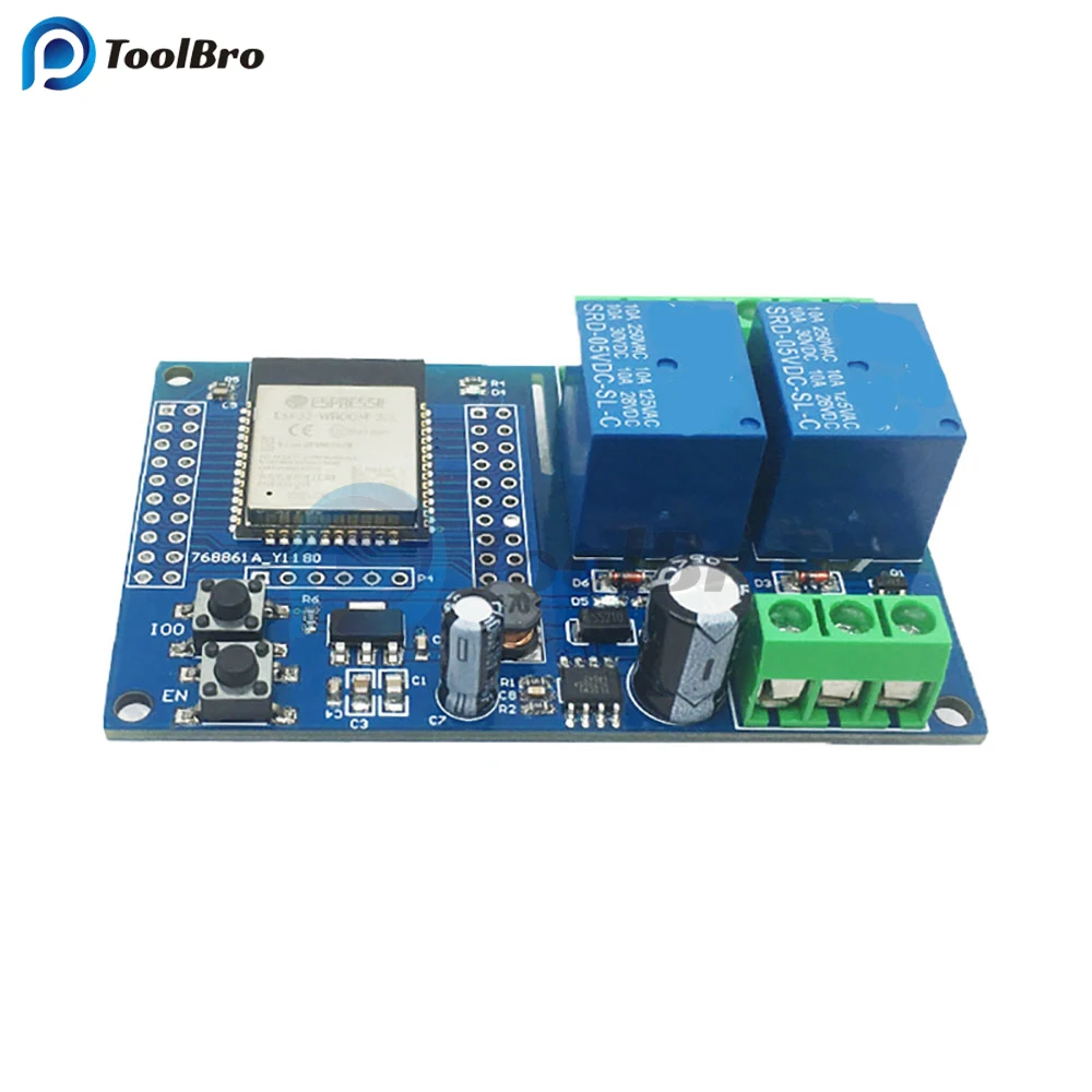 ESP32 5V 12V Relay Board Dual Channel Wireless WIFI Relay Module ESP32-WROOM Development Board DC5-60V for Arduino Power Supply