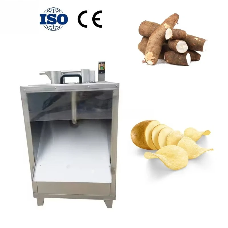 High Quality XIYUAN Motorized 0.75W High Efficiency Vegetable Fruit Salad Banana Long Chips Slicer Cutter Cassava Plantain Chips