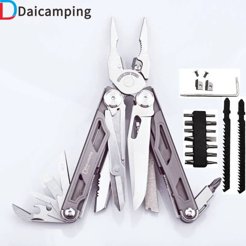 Daicamping DL30 Replaceable Part Hand Multi Tool Multi-tool Sets Cutter Multitools Survival Pliers Multifunctional Folding Knife