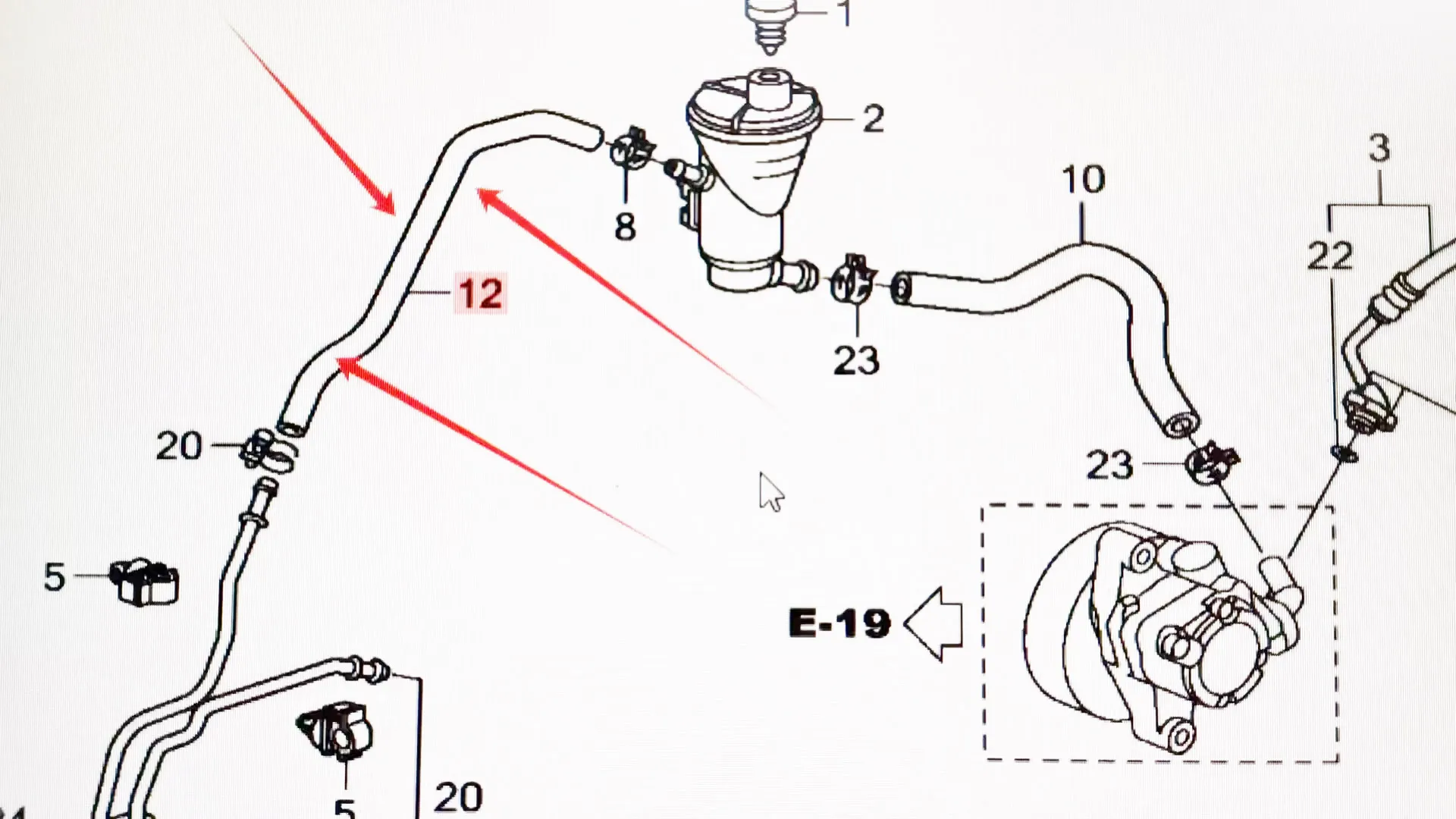 53733-TA2-003 Hochleistungs-MEILENG Servolenkungs-Rücklaufschlauch für HONDA Accord CP1 / 2008-2013 Autozubehör53733TA2003