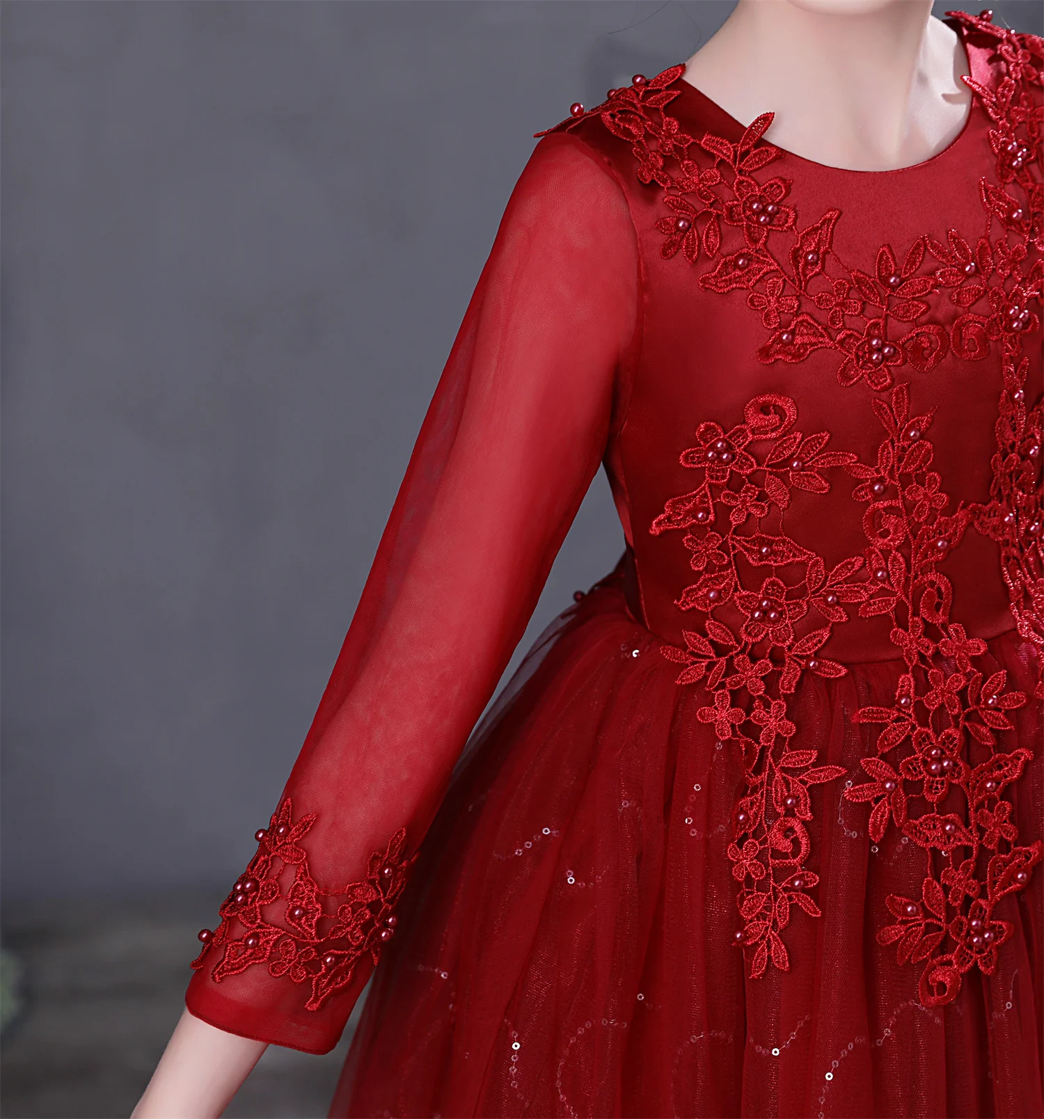3-12 Years Baby Girl Princess Dress Party Ball Gown Wedding Lace Dresses Kids Christmas Bridesmaid Costume Birthday Party Dress