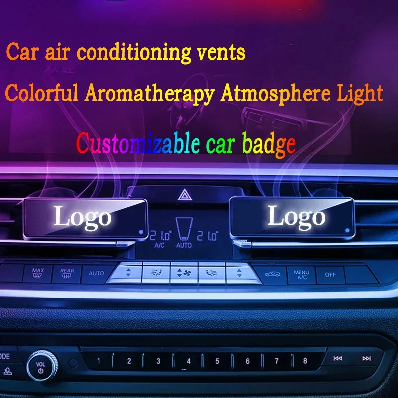 1pcs Car air outlet aromatherapy perfume glowing colorful LED atmosphere light For Toyota Honda BMW Mazda Maserati Car Styling