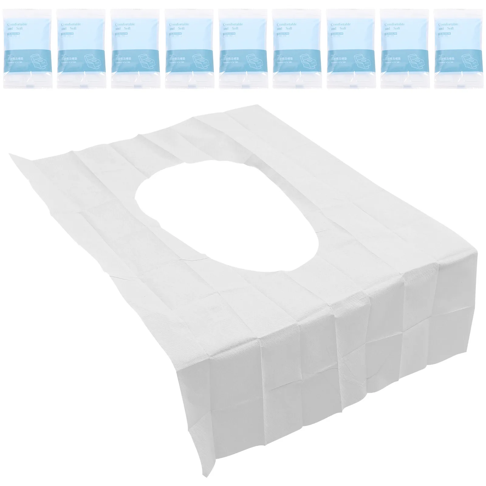 10Pcs Waterproof Disposable Toilet Seat Covers Easy Storage Pocket Diaper Bag Backpack Suitcase for Airports Trains Restaurants