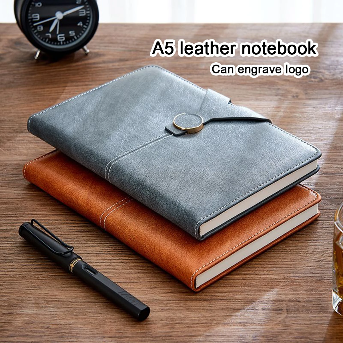 Leatherwork Logo - (Возможна гравировка логотипа) Бизнес-блокнот А5 из