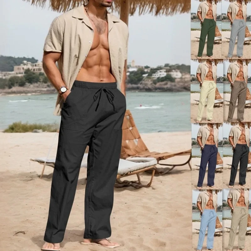 

232013, весна и лето, новые мужские хлопковые модные повседневные брюки в стиле хип-хоп, свободные дышащие большие спортивные широкие брюки для бега на открытом воздухе