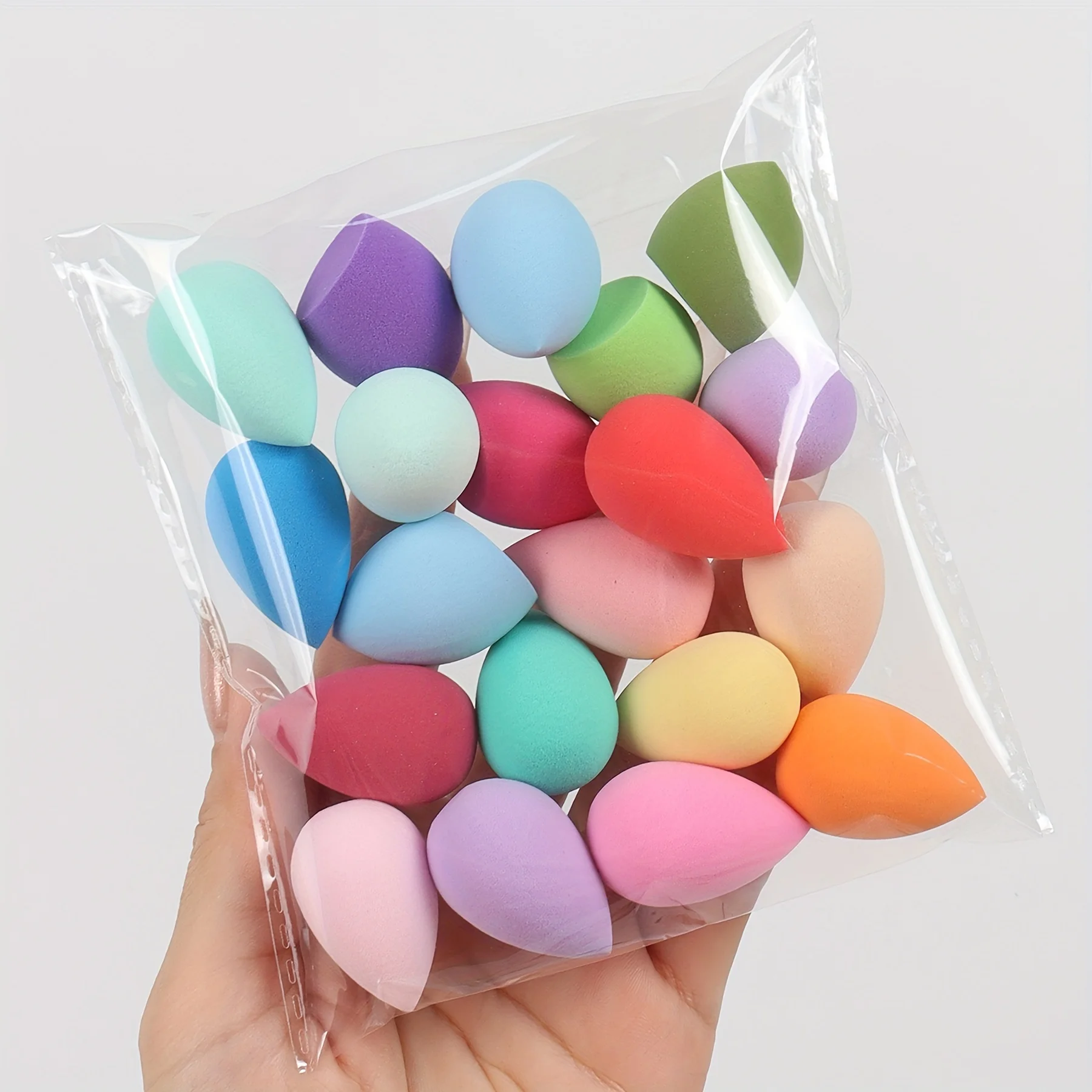 10/20/50/100 pieces of mini beauty sponges, various shapes and colors of makeup sponges, mixed beauty sponge set, makeup tools