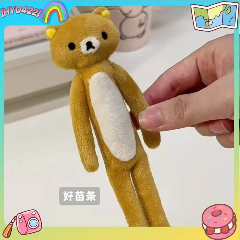 

Long Leg Rilakkuma Plush Toy Soft Stuffed Doll Bag Pendant Keychain Cute Gift For Women Bag Decoration Home Ornament Gifts