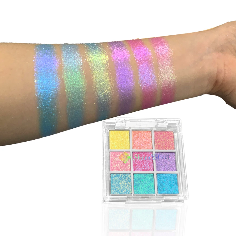 Sheeneffect Chameleon Chrome Paleta de sombras de ojos 9 colores Cosméticos de maquillaje de alta gama