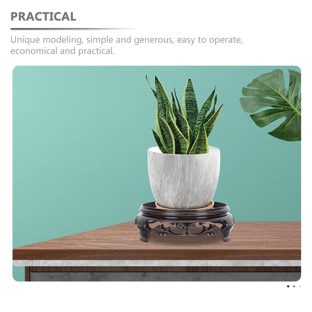 

5 pcs Flower Pot Base Round Plastic Plant Pot Holder No Soil Leakage For Indoor Garden Bonsai Shelf Flowerpot Rack Succulent