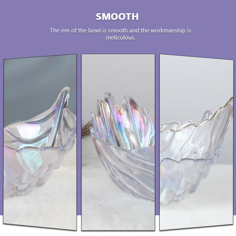 Nordic Style Glass Fruit Salad Bowl High-Quality Safe Non-Slip Design for Home Party Restaurant Delicate Multi-Function Food
