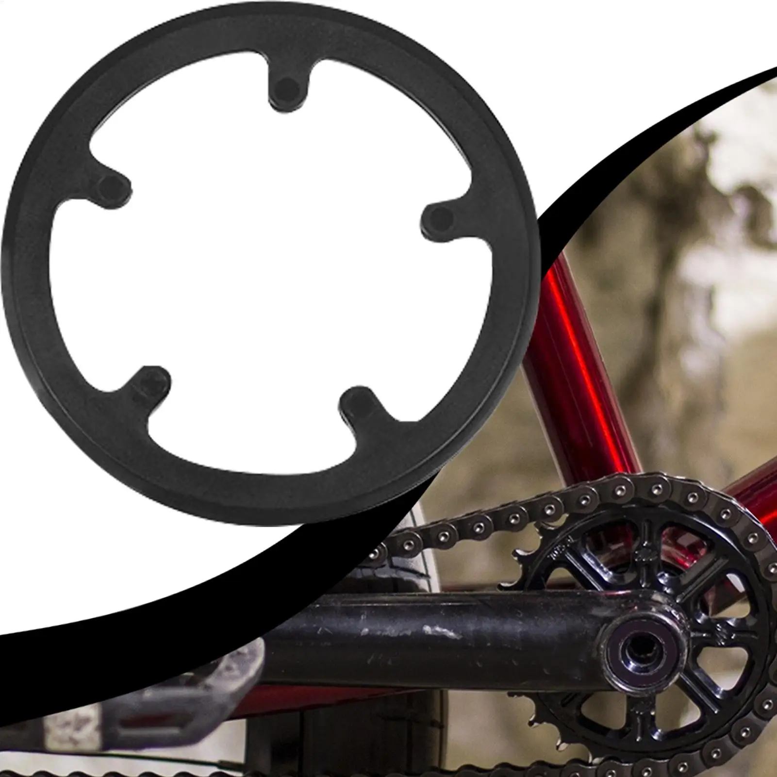 Mountain Bike Chain Guard Bike Wrap Protector Frames 40 Teeth 5-Hole Single Chainset Road Chainset Protector for Cycling