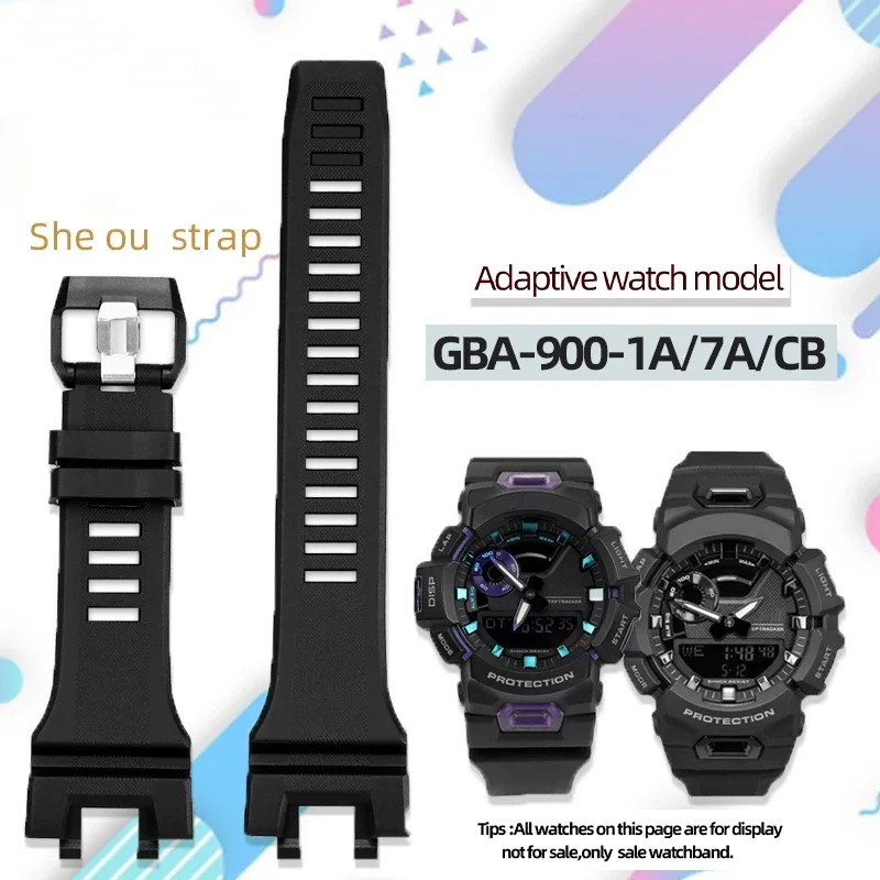 

Silicone Watch Strap For Casio G-SHOCK GBA-900-1A/7A/CB WatchBband Waterproof Belt Black Red White Men's Accessory