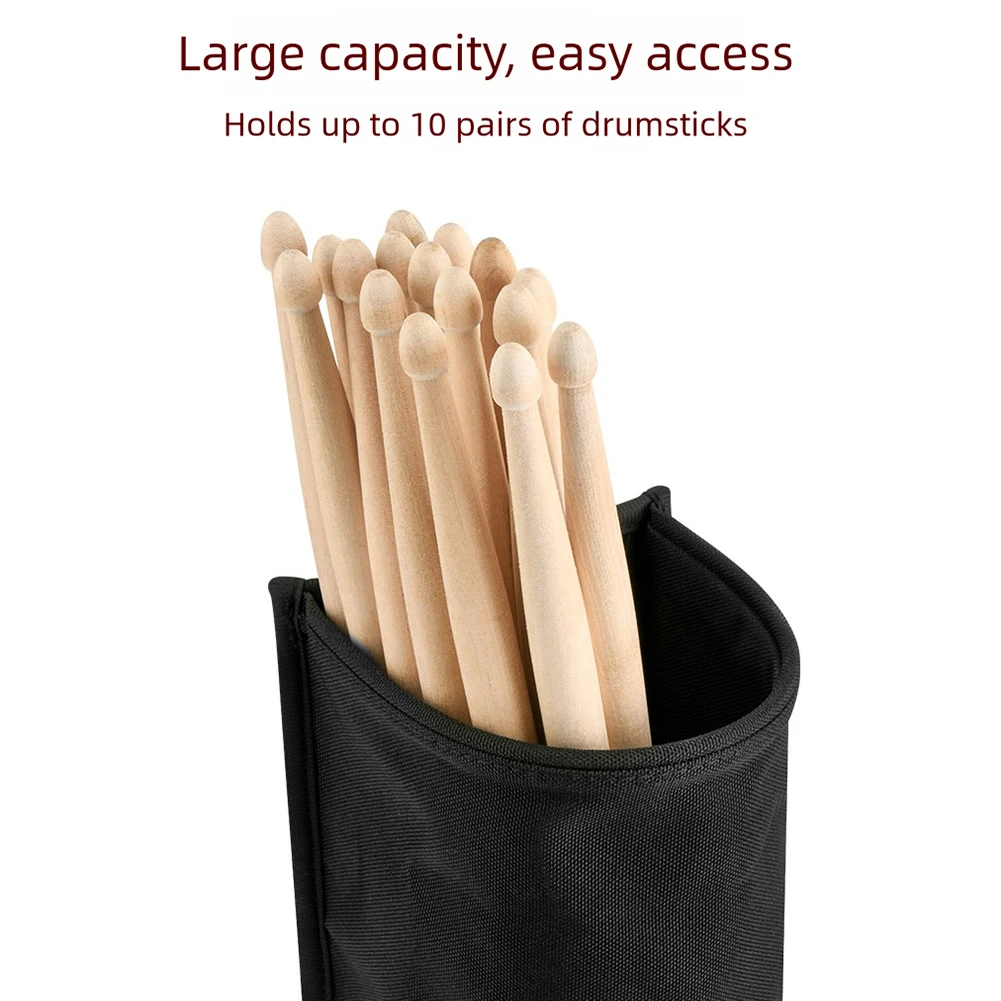 

Сумка-держатель для барабанных палочек, нейлоновая вертикальная/наклоненная нейлоновая износостойкая сумка для хранения, магазин до 20, аксессуары для барабанных палочек