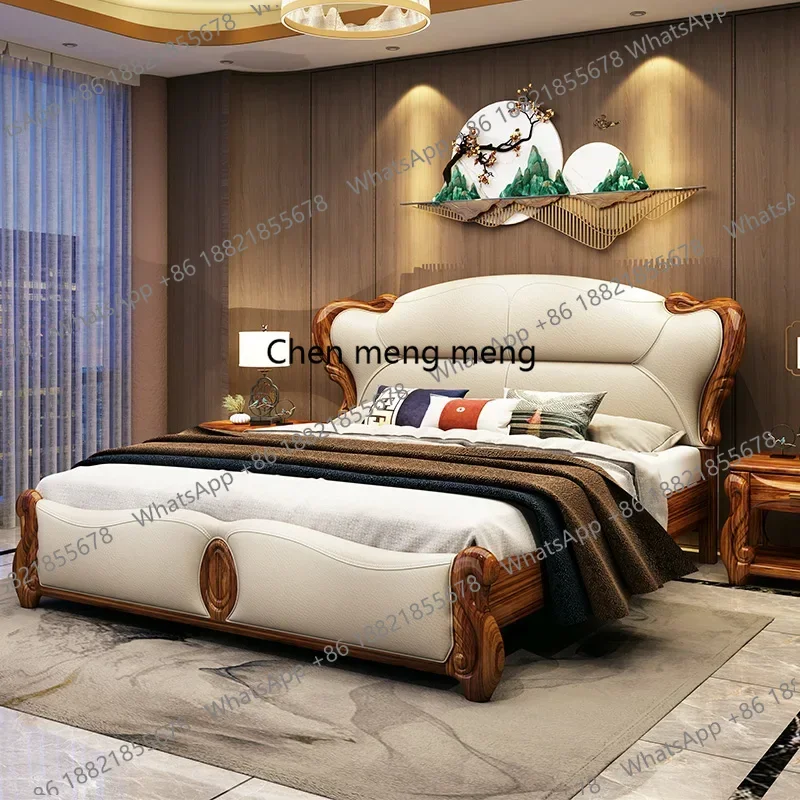 Bedroom Wooden Bed Children Sun Double Loft Luxury Design Space Saving Comfortable Bed Cheapletto Matrimoniale Trendy Furniture