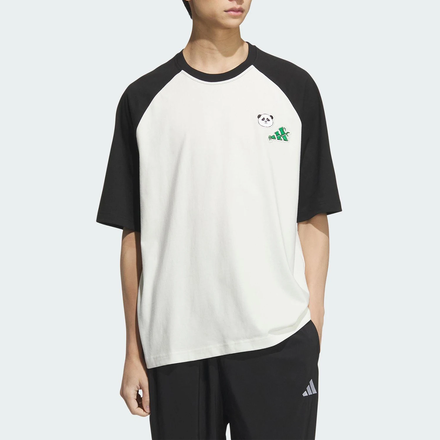 

Adidas genuine genuine 2025 Men's Patchwork Loose Casual Sport Short Sleeve KC3369