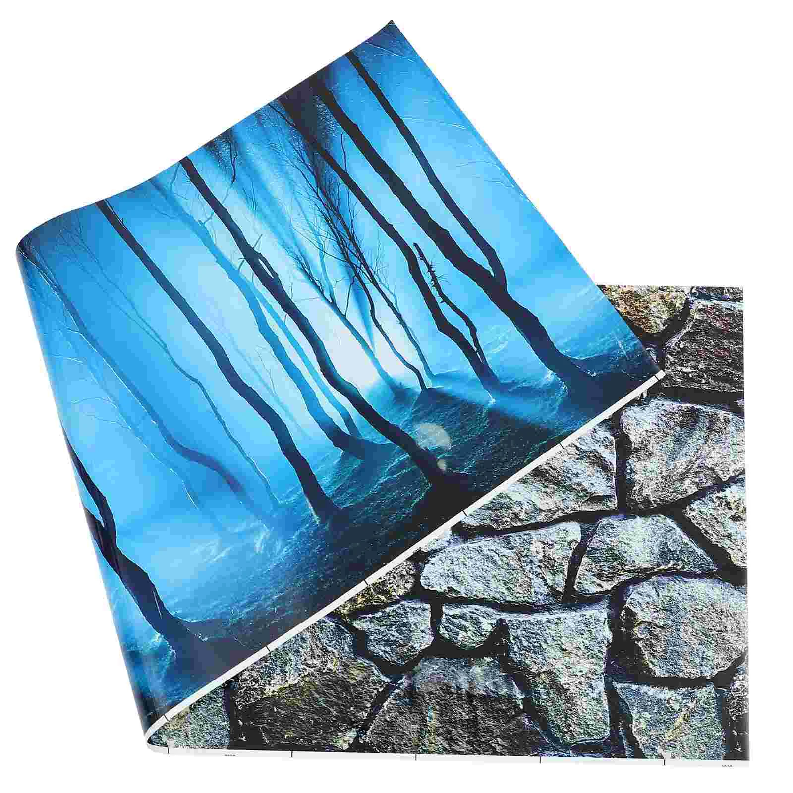 Fish Tank Background Paper Aquarium Picture Decorate Sticker Household Thick Film Decorative