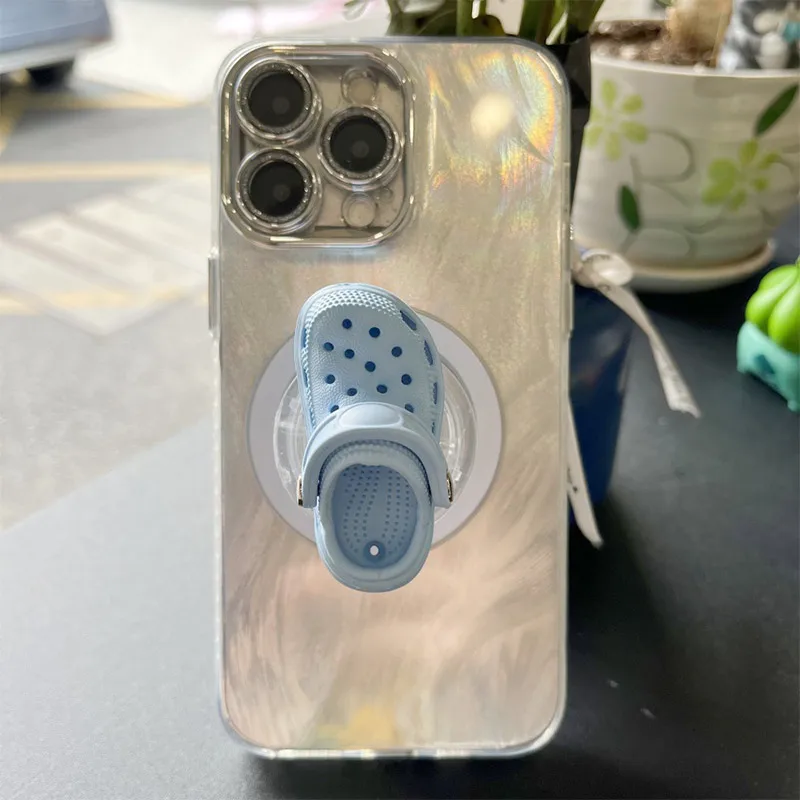 

3D Creative Cute Airbag Magnetic Phone Holder Stand Funny Telescopic Bracket Wireless Charging Case Holder