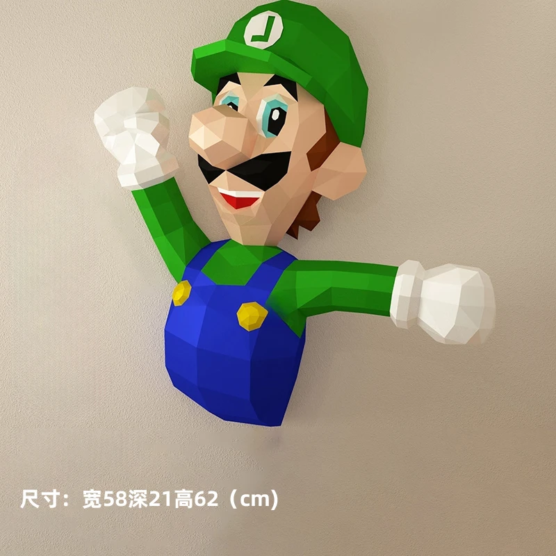 MINISO Disney Super Marioed Paper Model Game Props Background Wall Decor Home Decoration 3D Papercraft DIY Handmade Puzzle Toys
