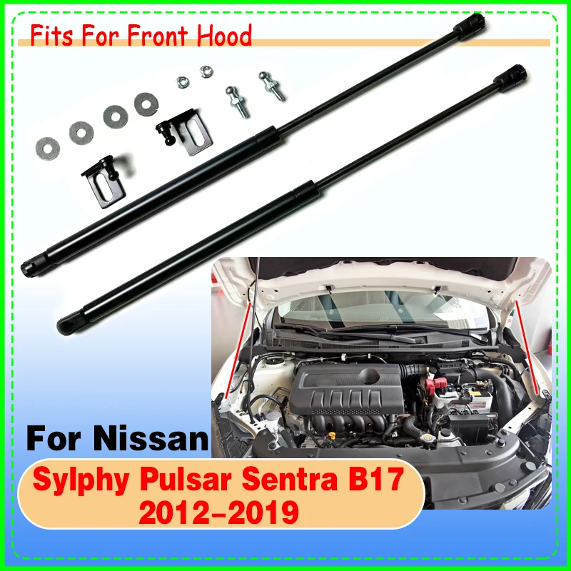 

High Quality Accessories For Nissan Sylphy Pulsar Sentra B17 2012-2019 Car Front Hood Support Spring Strut Bars Hydraulic Rod
