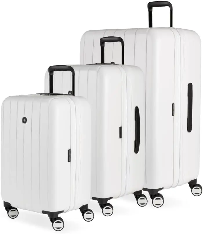 Wanderlust Pro Lightweight Expandable Spinner, White, 3-Piece Set (20/24/28)