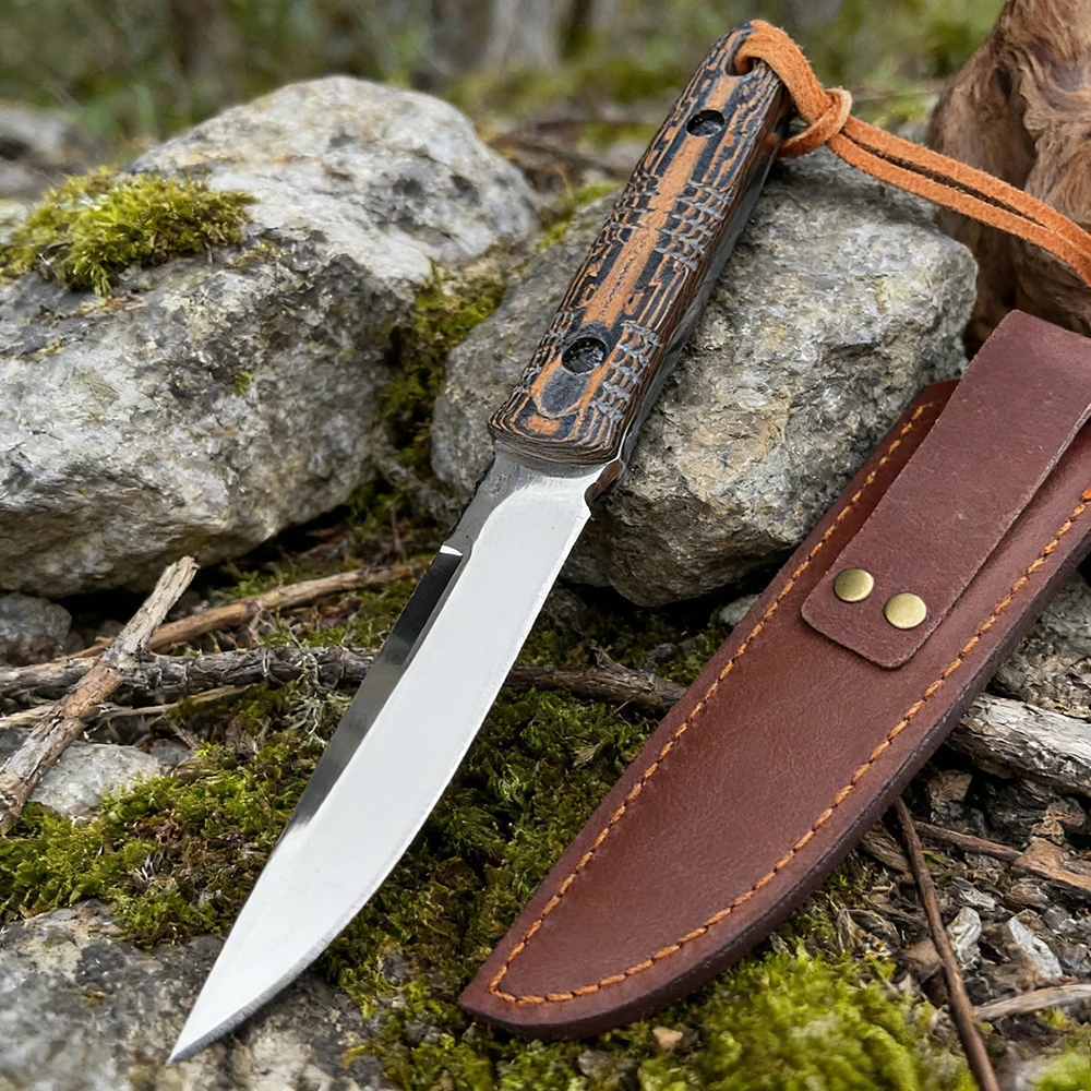 

Карманный нож Jungle Adventure Suvival, портативный открытый кемпинг, барбекю, EDC, прямой нож, тактический охотничий нож для самообороны, походный нож