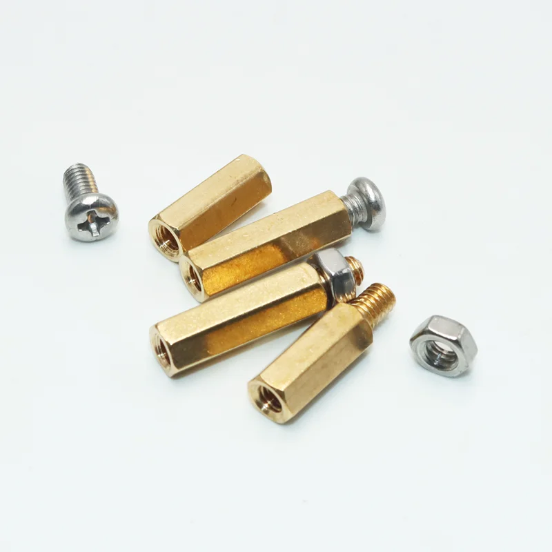 Brass Standoffs Screws Nut Kit M2 M2.5 M3 M4 Male Female PCB Motherboard Copper Hex Standoff Spacer for DIY Electronic Circuit