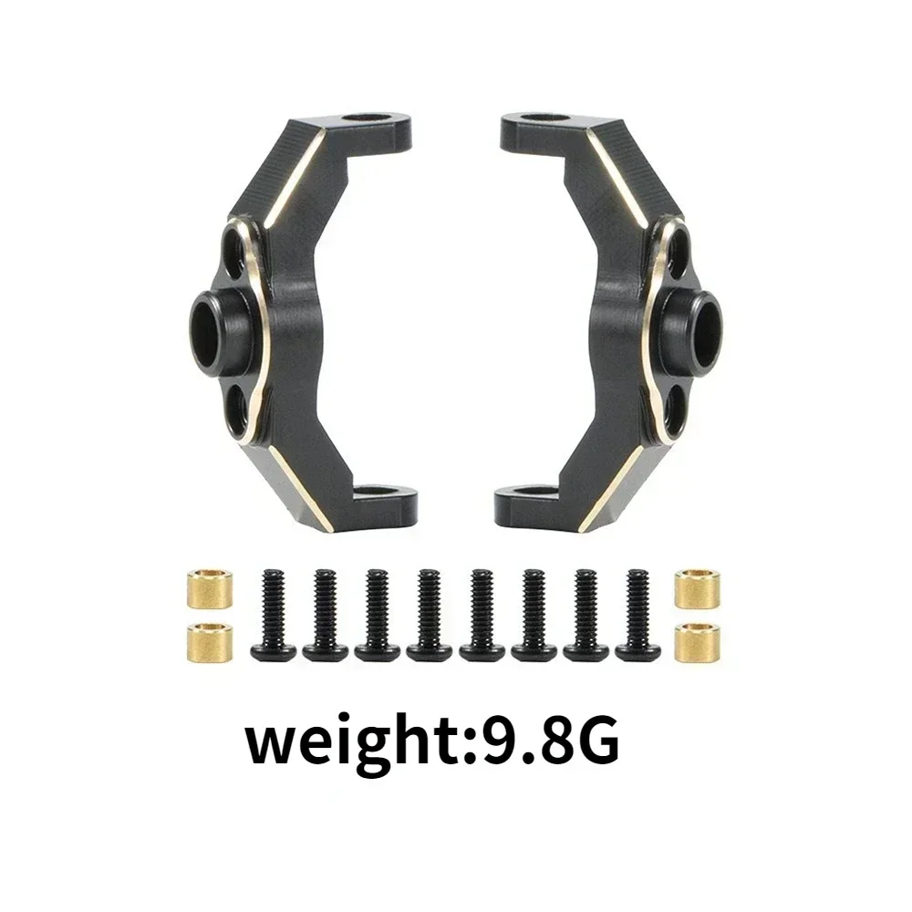 Bloques de enlace de dirección de peso de latón TRX-4M, cubierta diferencial de nudillos, bloques de ruedas para 1/18 RC Crawler CCar TRX4M DEFENDER, piezas de mejora