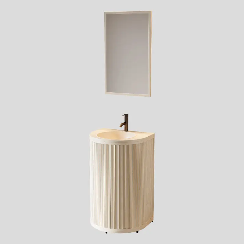 Industrial wind washbasin barbecue shop bathroom integrated floor color creative column