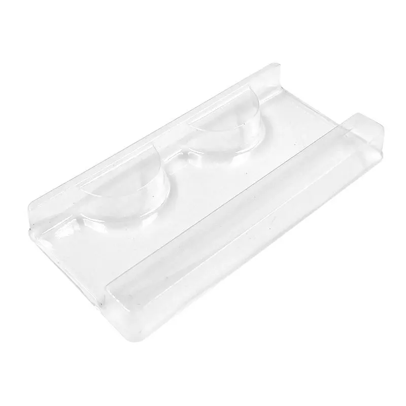 Clear Plastic Lash Trays Mink Transparent 8-25mm Empty Lashes Holder Eyelash Packaging Box Case Bulk Wholesale 50/100Pcs