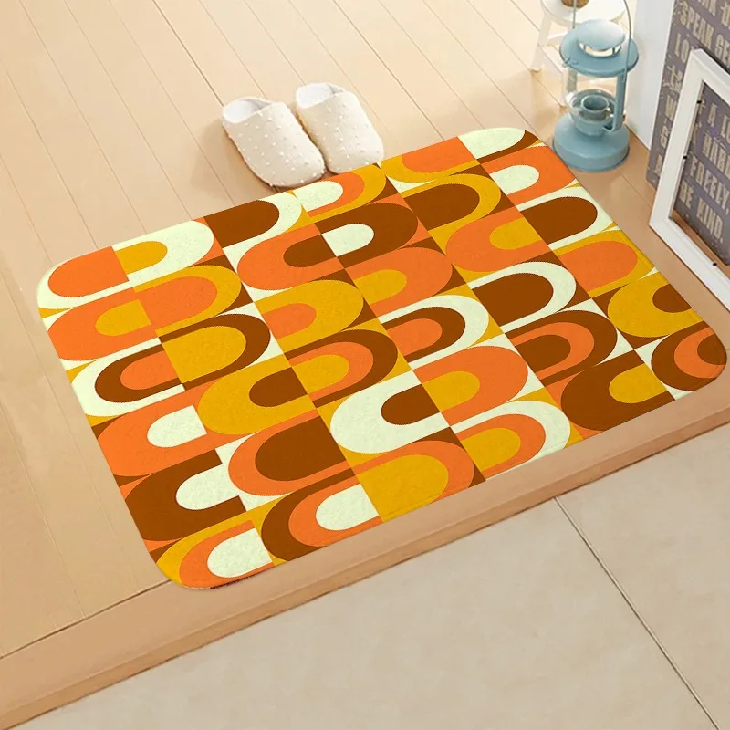 Modern simple geometric pattern floor mat home decoration bedroom living room entrance mat bathroom absorbent carpet