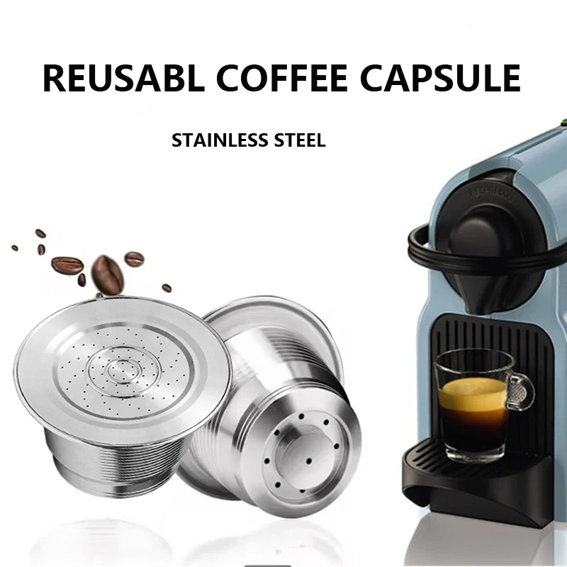 Wiederverwendbare Edelstahl Kaffeekapsel für Nespresso Maschine Espresso Kaffee Filter Tasse Kaffee Zubehör