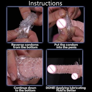 Preservativos reutilizáveis para homens, manga do pénis, extensor do anel do galo, atraso na ejaculação, atraso do galo, estimulação do ponto G, brinquedos sexuais adultos 8 principais vendas penis prepucio - №3