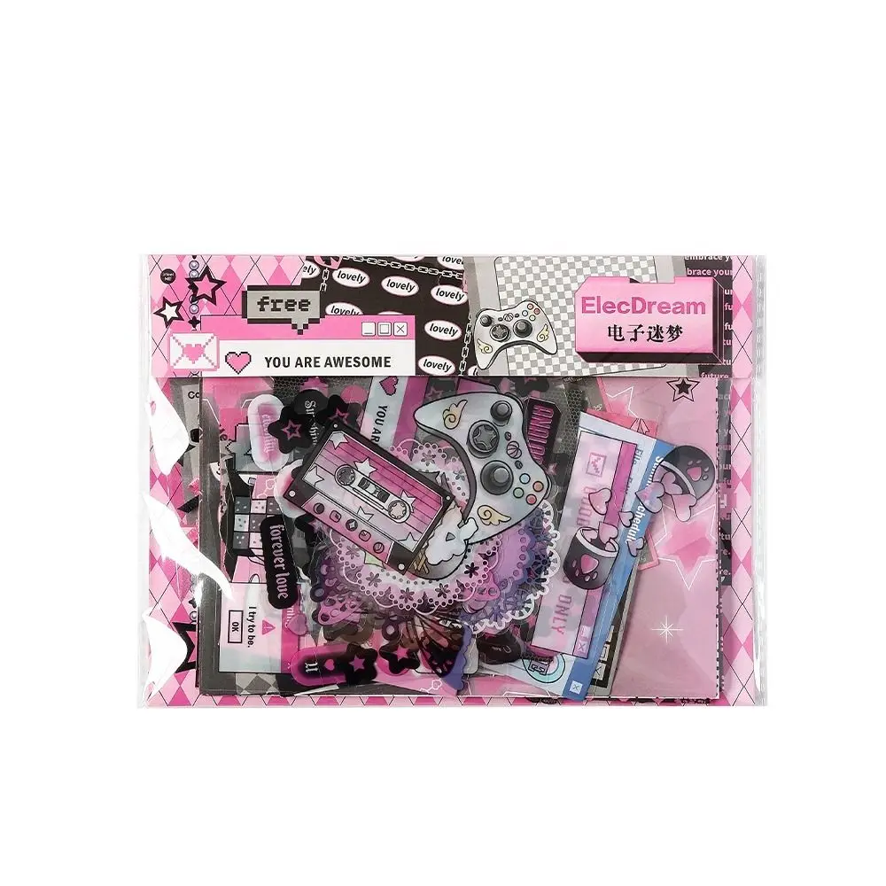 

Paper Stickers DIY Itabag Insert Material Lace Ribbon Flower Itabag Decor DIY Material Colorful Creative