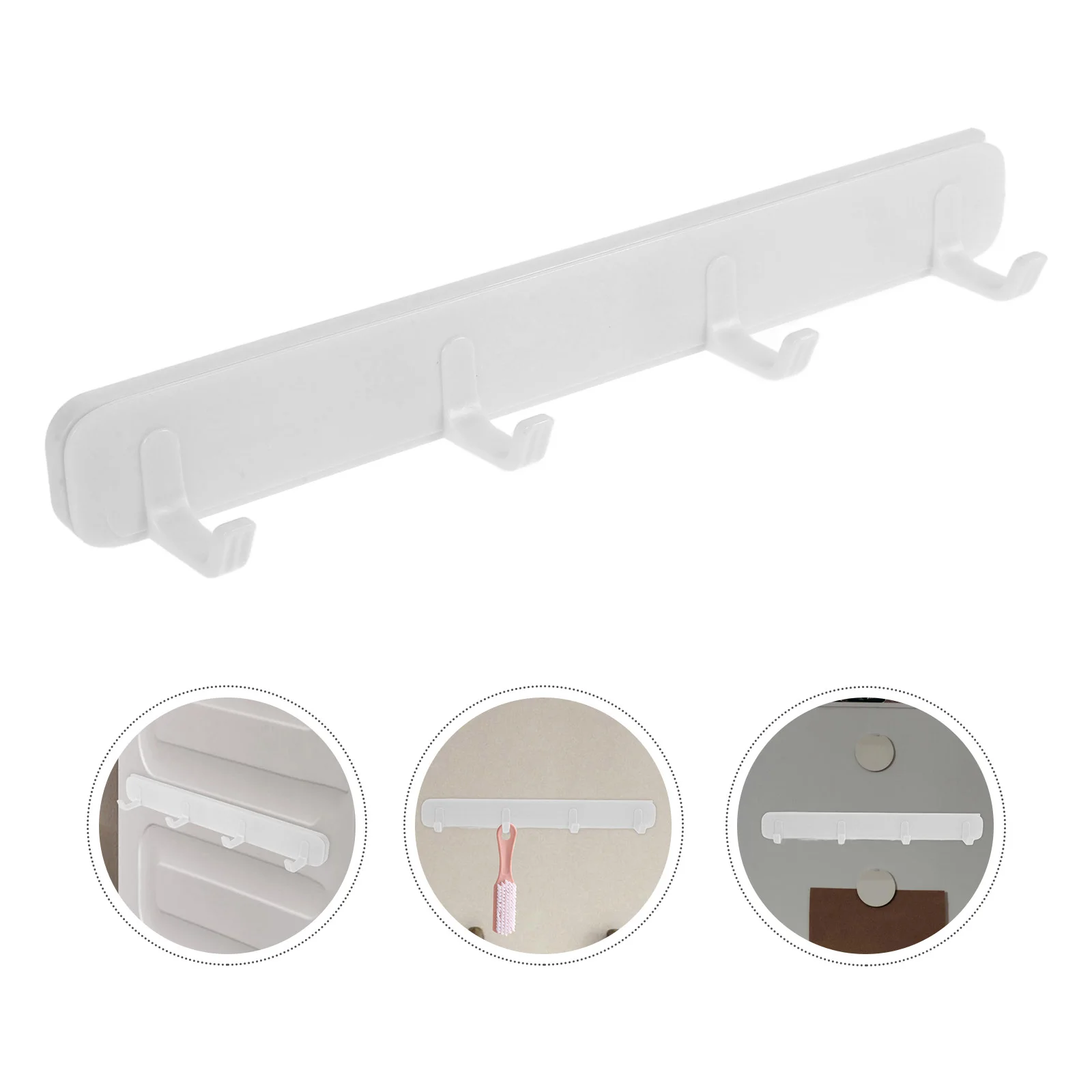 

2 Pcs Pull-out Gap Slide Hook Small Utensil Holder Counter Adhesive Coat Hangers Bathroom Row up