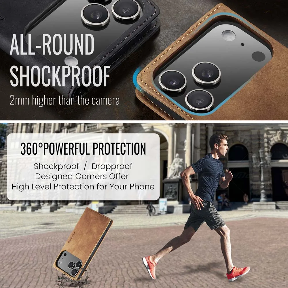 

Retro Flip Case For iPhone 17 Pro Max Phone Cases For iPhone 17 Air 17Pro ProMax Fundas Wallet Card Book Cover Etui