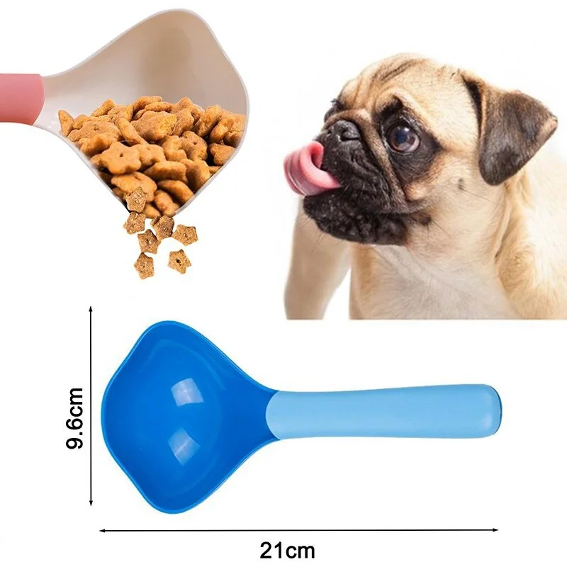 Wielofunkcyjna łopata do karmy dla kotów i psów Łyżka do karmienia z klipsem do worka uszczelniającego Karmniki dla zwierząt Łatwe do czyszczenia