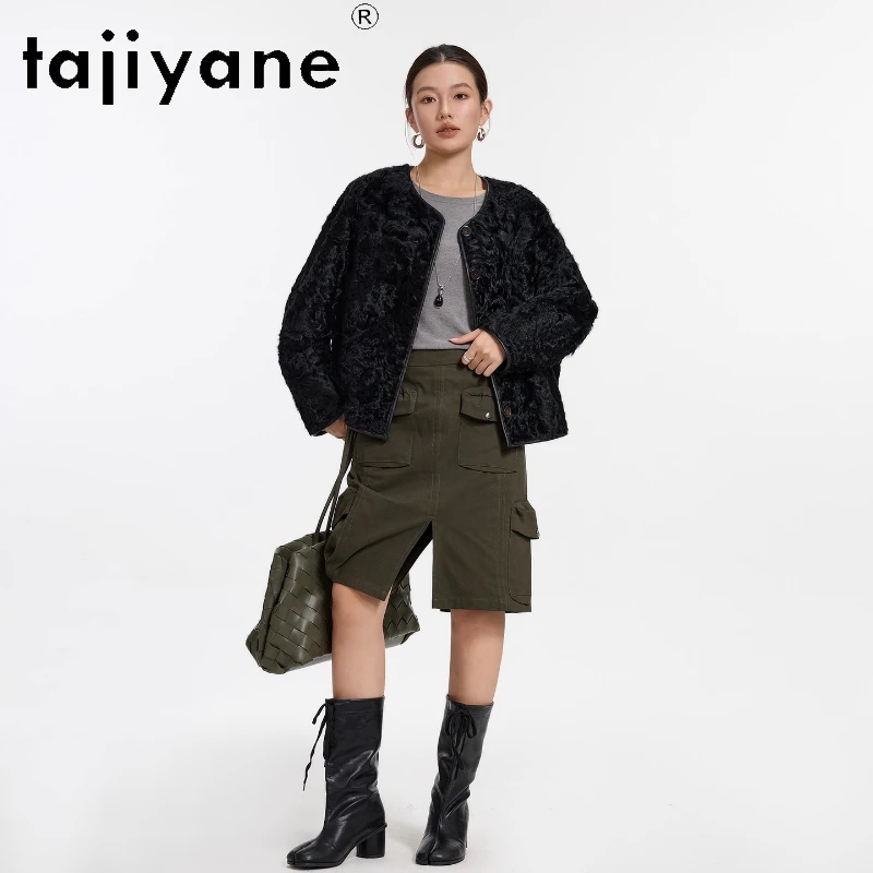 TAJIYANE Natural Xiaohu Wool Sheepskin Fur Coat Women Chic Reversible Jackets Warm Winter Outerwears Woman Clothes 2025 fourrure