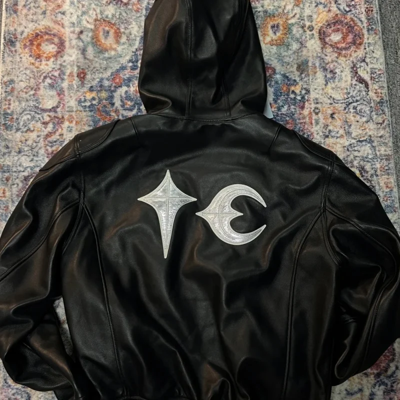 

Кожаная куртка Thug Club в стиле пэчворк с геометрическим узором, зимняя плотная хлопковая одежда, короткие мужские и женские куртки, верхняя одежда