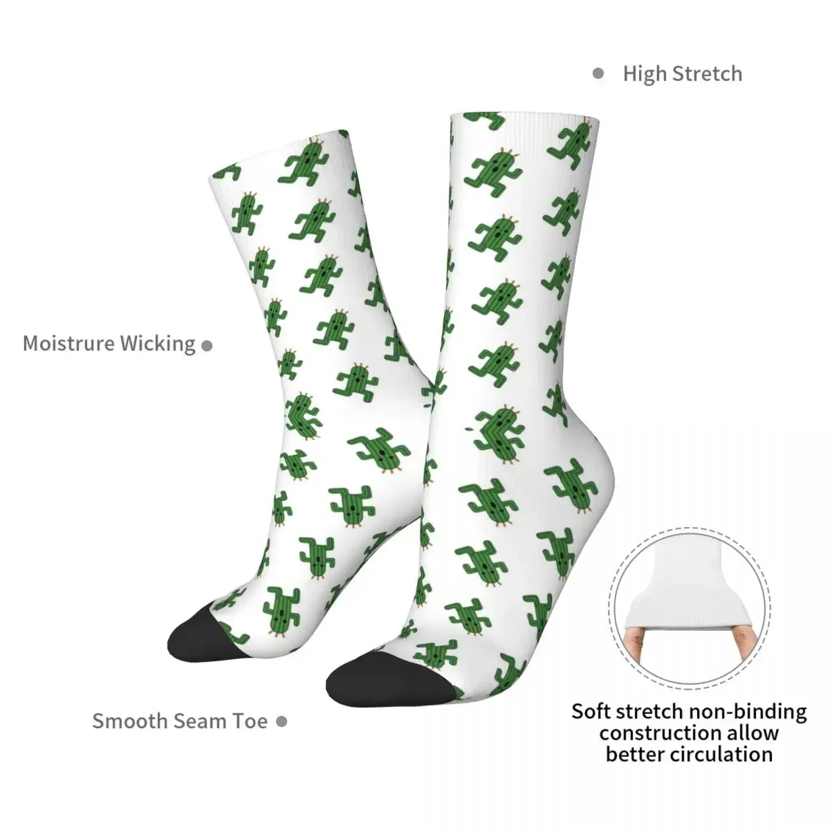 Chaussettes Cactuar Harajuku absorbant la sueur, bas toutes saisons, chaussettes longues, accessoires pour hommes et femmes, cadeaux