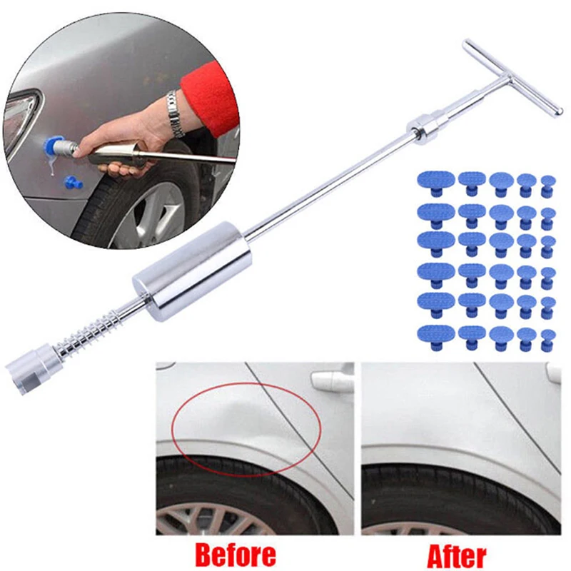 1 Set(30pcs) Auto Body Verveloos Dent Hagel Reparatie Tool Plastic Lijm Puller Tabs Pad Automobiel Reparatie Tools