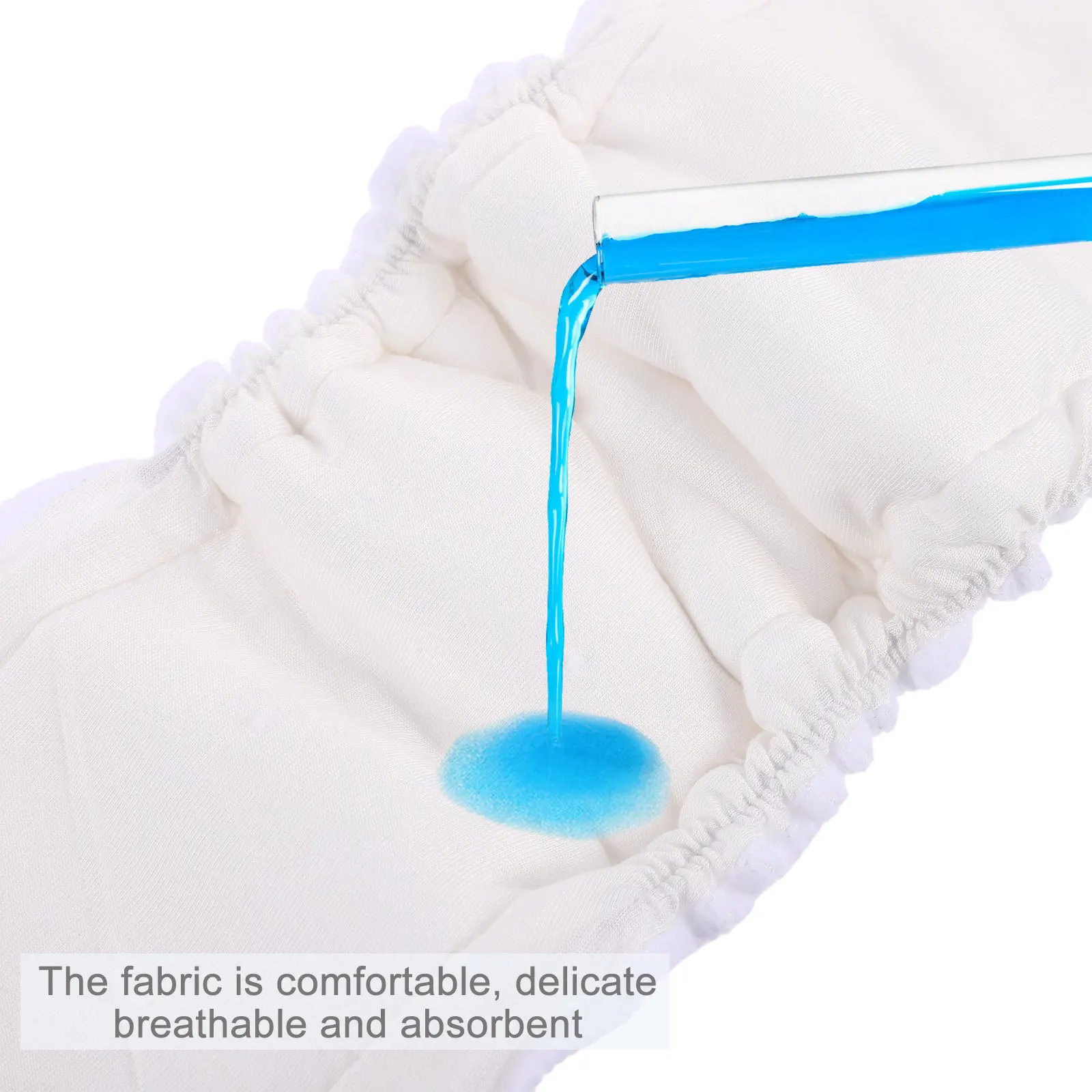 

6Pcs Bamboo Fiber Baby Diaper Liners Soft Reusable Diaper Insert Pads Breathable Infant Cloth Diapers Urinal Pads