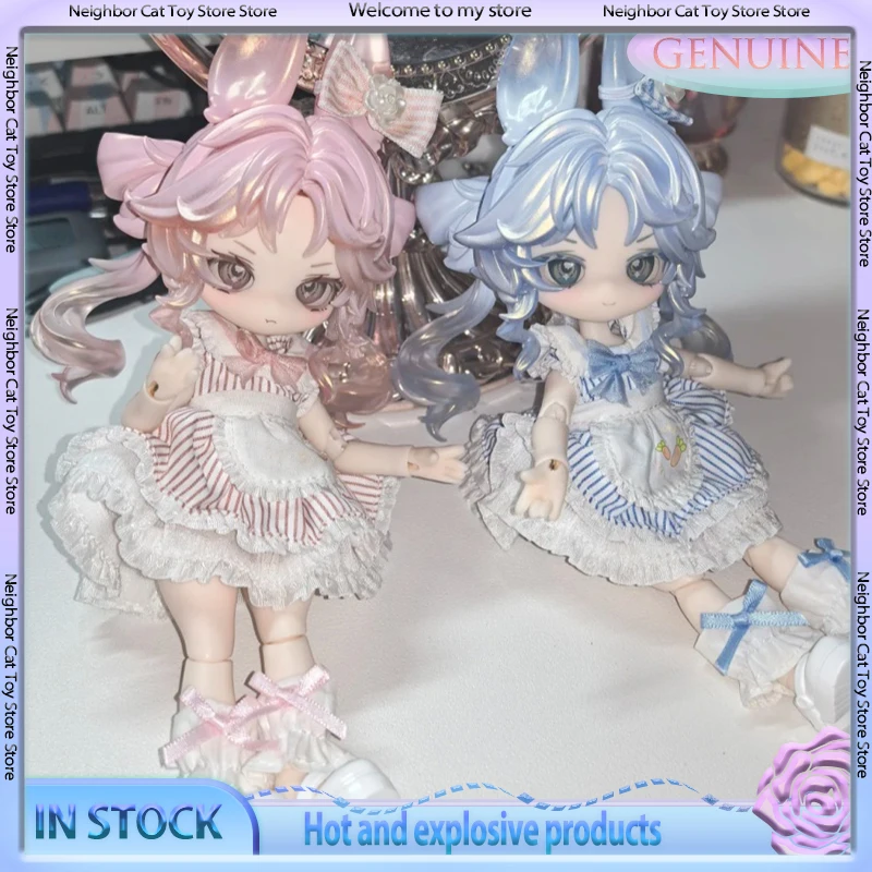 جديد في المخزون دمية غير صالحة للأكل سنة واحدة بطاقة تعليق أرنب مزدوج 12 نقطة Bjd المنقولة دمية تمثال لعبة مجسمة هدية عيد ميلاد