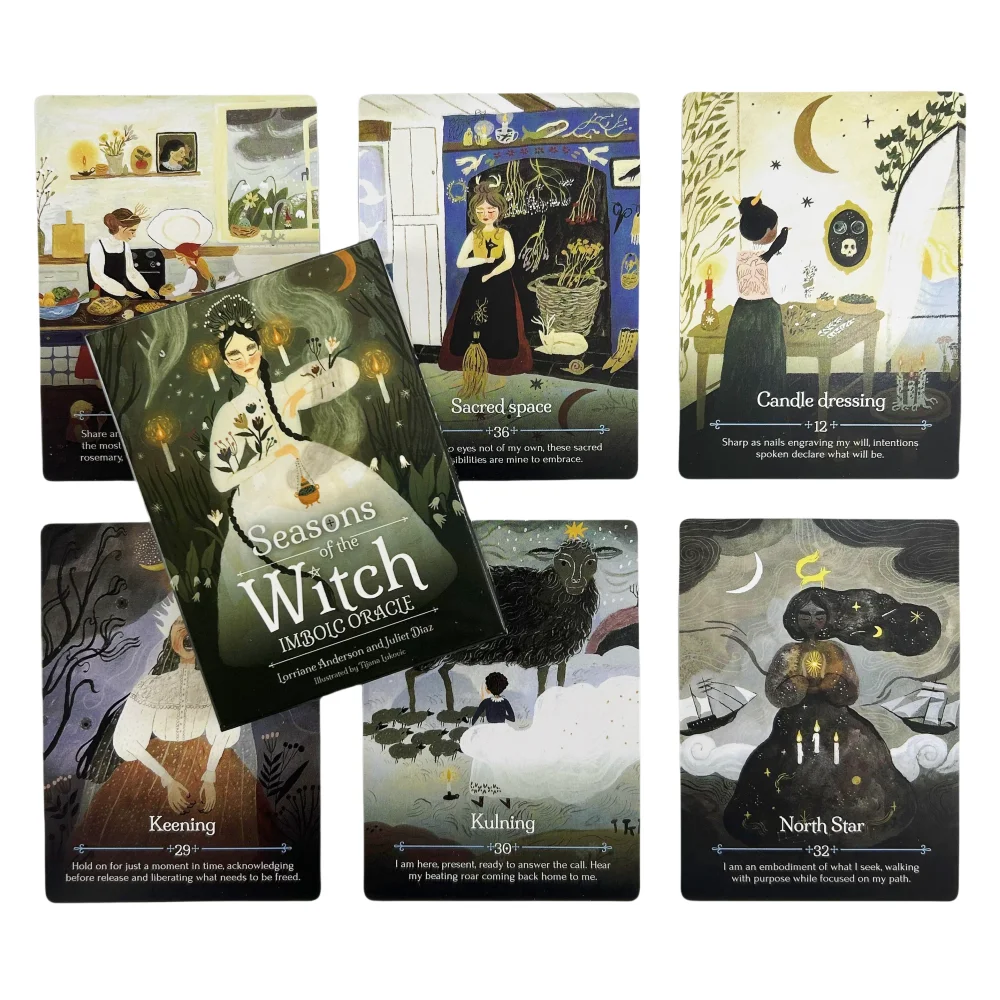 Seasons of the Witch Imbolc Oracle Cards Full English Deck Tarot Divination Wisdom Fate Family Party Edition Board Game