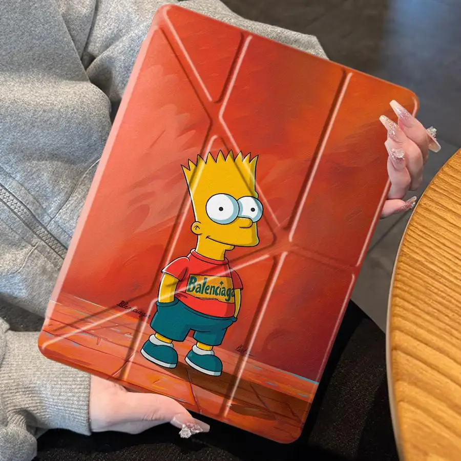 Tablet Case For iPad Pro M4 13 2025 2026 12th Air 8 M2 M3 3 11th 9th Mini 7 6 5 10th Gen With Pen Slot Cover Cartoon The
